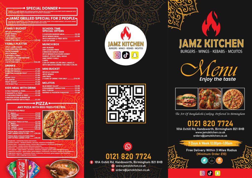 Jamz Kitchen Restaurant Menu